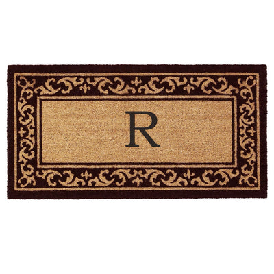 Wellington Coir Monogram Doormat