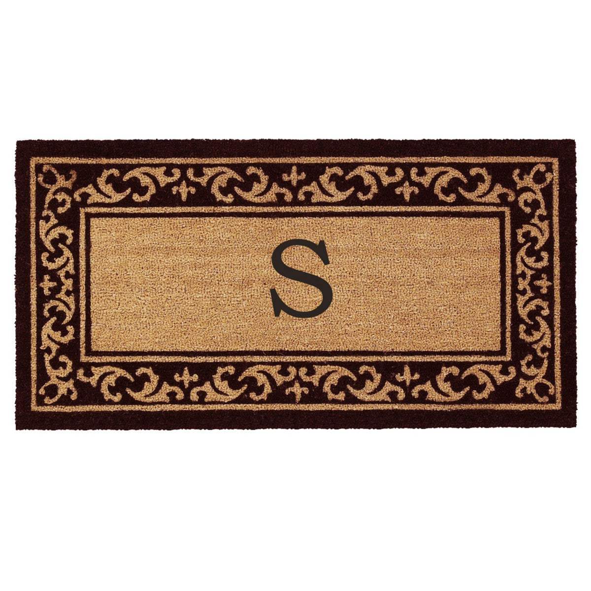 Wellington Coir Monogram Doormat