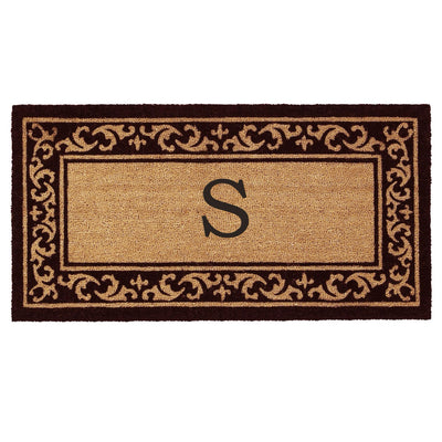 Wellington Coir Monogram Doormat