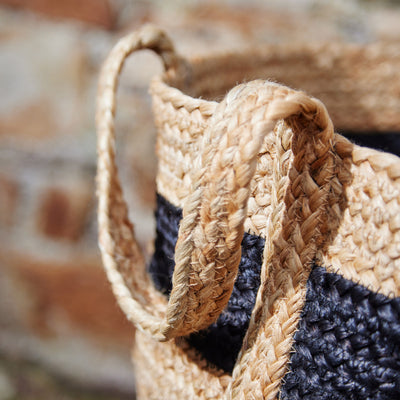 Stripe Jute Basket