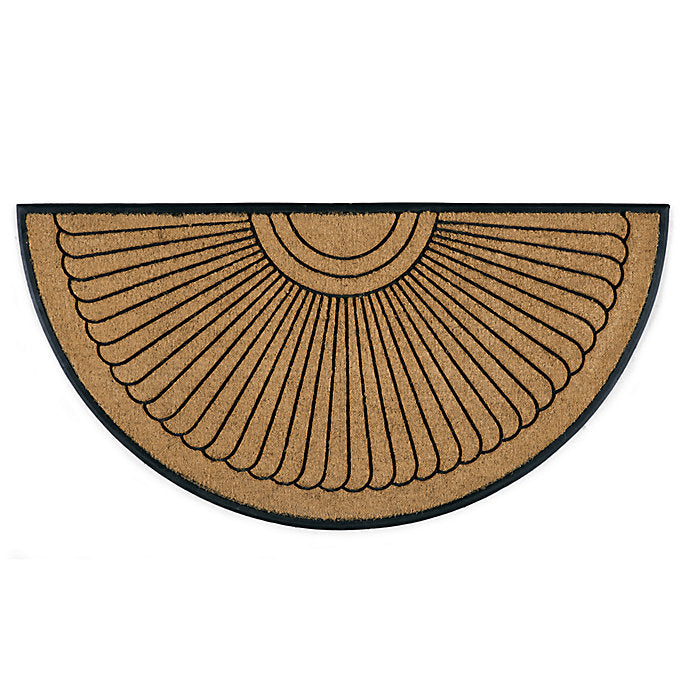 Sunburst Coir & Rubber Halfround Doormat