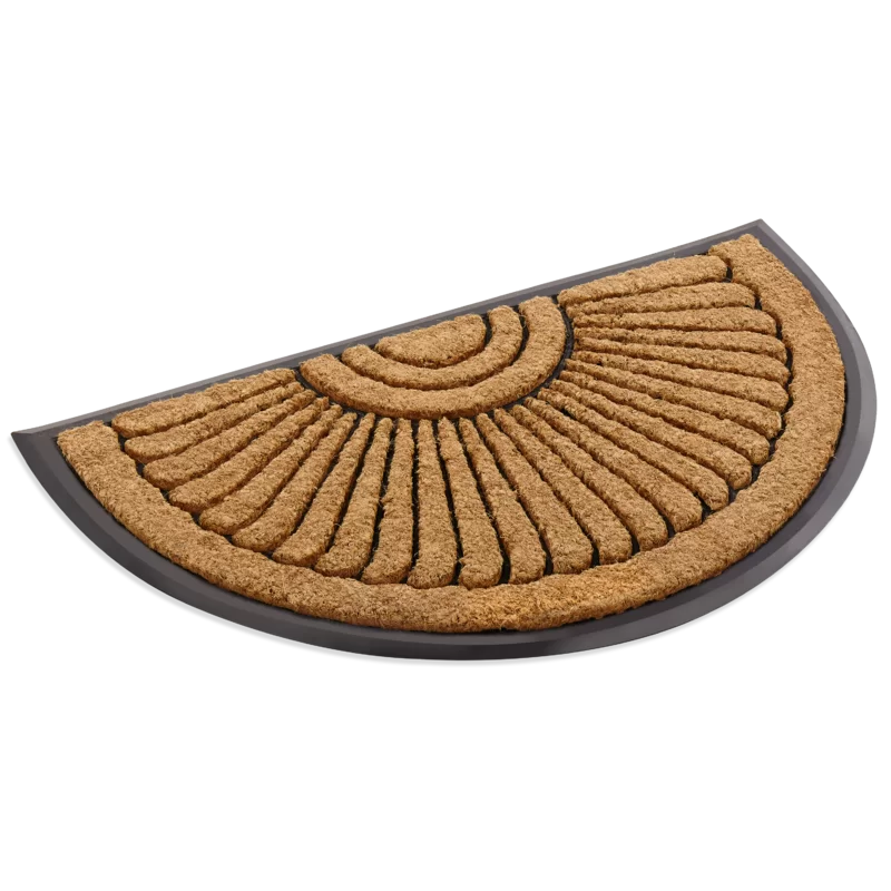 Sunburst Coir & Rubber Halfround Doormat