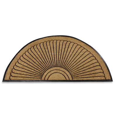 Sunburst Coir & Rubber Halfround Doormat