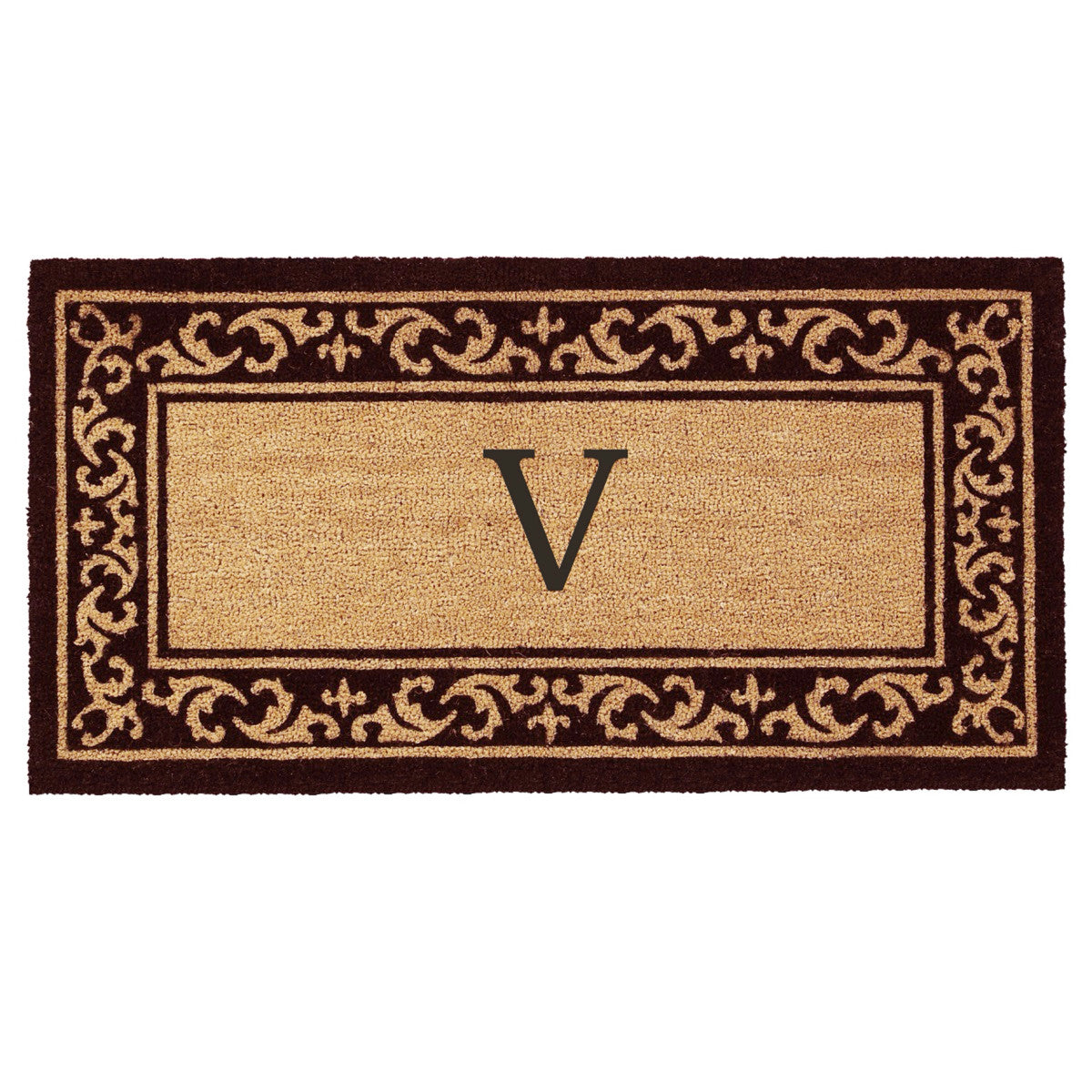 Wellington Coir Monogram Doormat