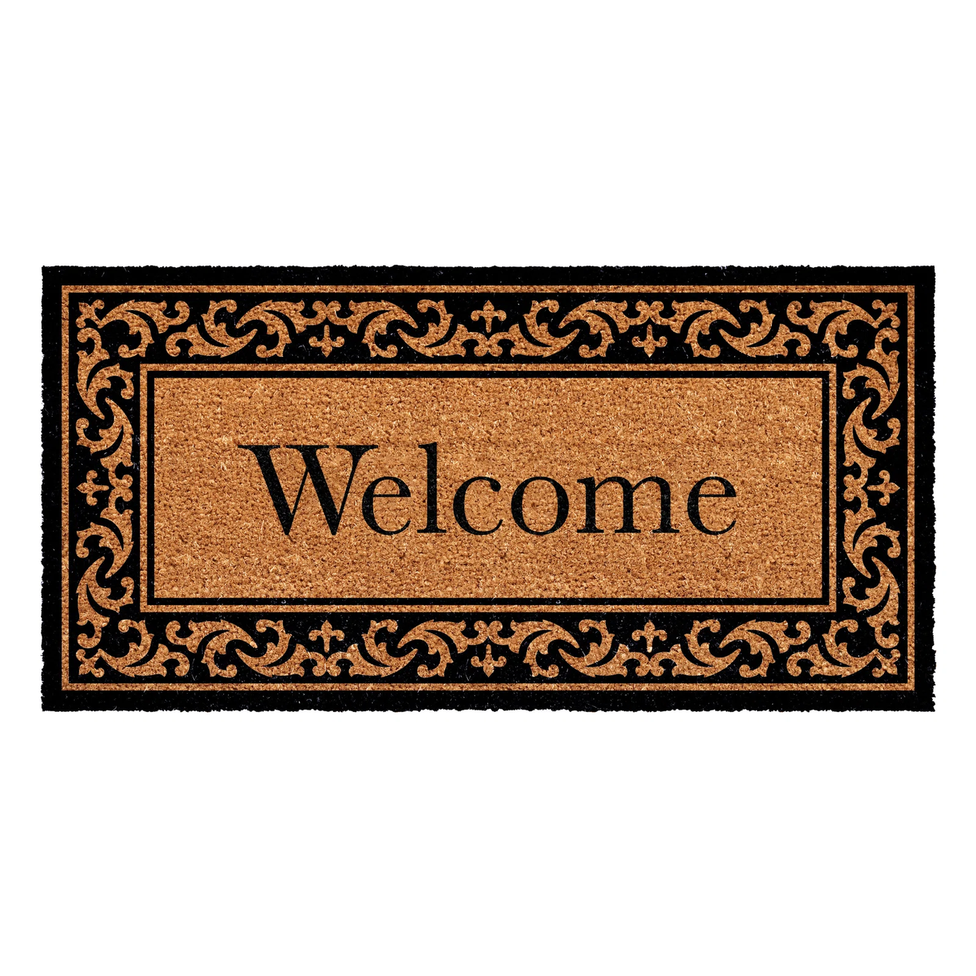 Wellington Coir Monogram Doormat