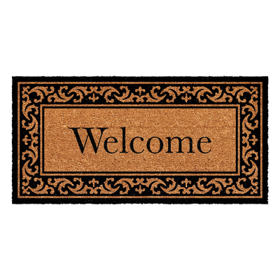 Wellington Coir Monogram Doormat