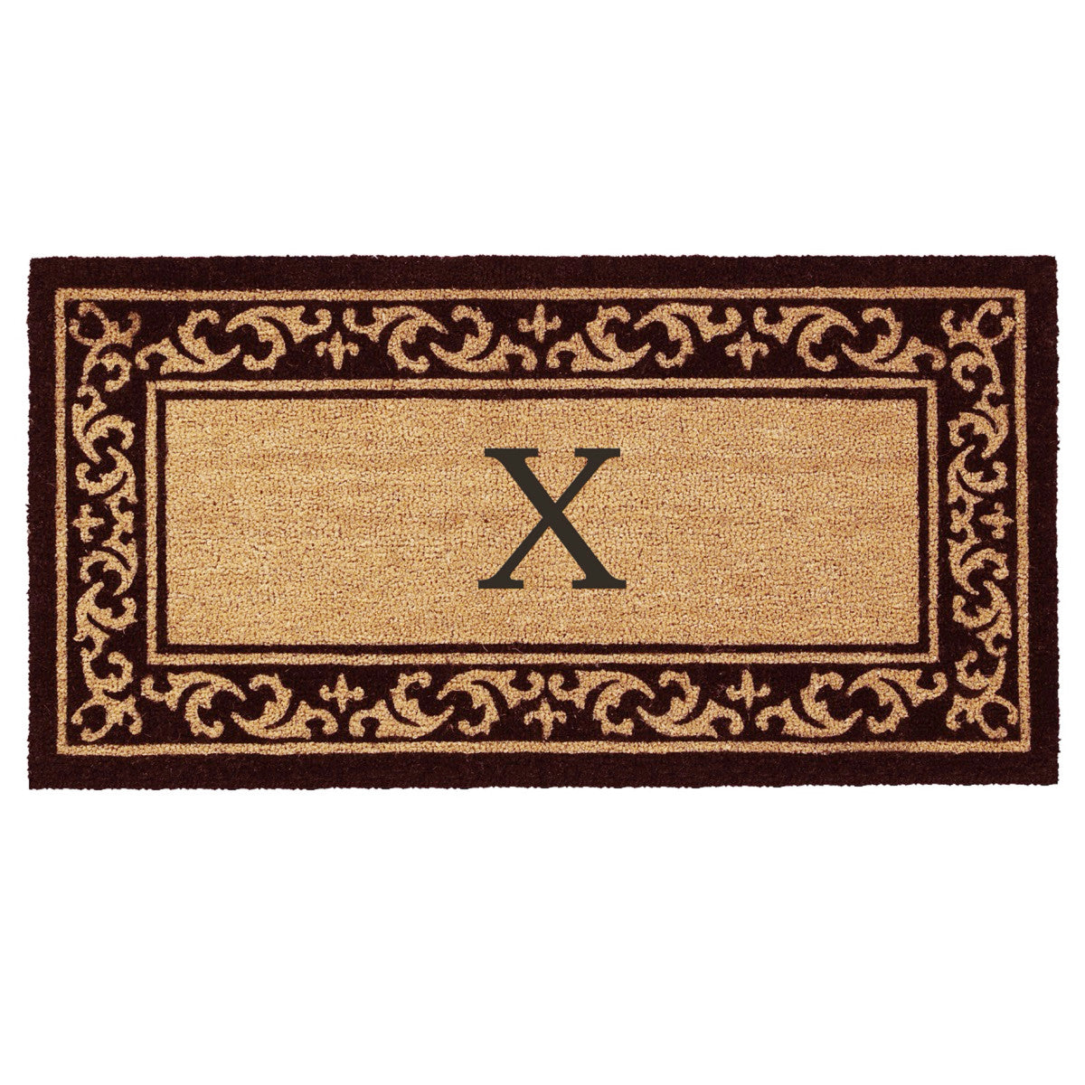 Wellington Coir Monogram Doormat