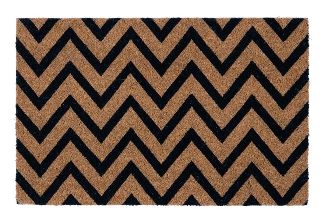 Chevron Printed Natural Coir Doormat