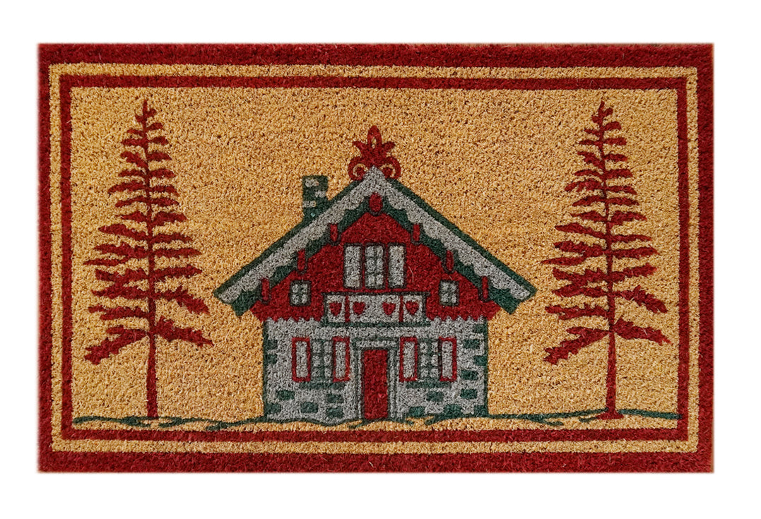 Lovely Home Printed Natural Coir Doormat, Outdoor mats