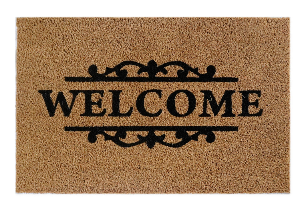 Welcome Scroll Coir Doormat