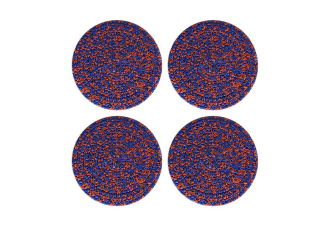 Antalya Coaster, Light Rust/Cobalt Blue Coasters Beautiful, Coasters, Home - DC Home 