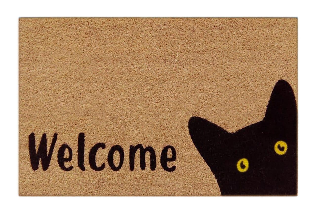 Cat Welcome Printed Coir Doormat