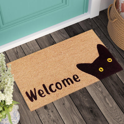 Cat Welcome Printed Coir Doormat