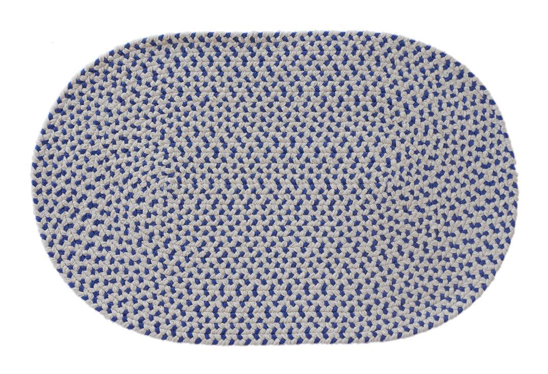 Catolonia Cobalt Blue/White Olefin Fabric Tablemat