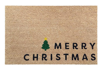 Christmas Tree Script Doormat Doormats Brush, Coco, Coir, Doormats, Premium - DC Home 