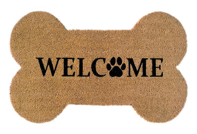 Doggybone Welcome Printed Natural Coir Doormat