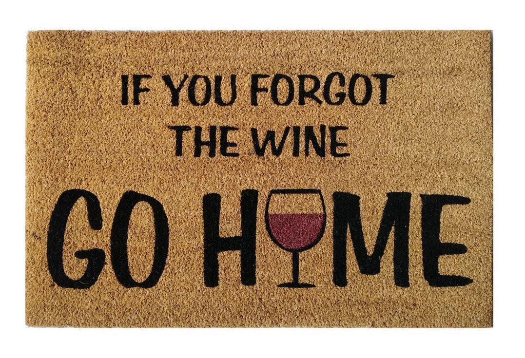 Forgot Wine & Home Printed Natural Coir Doormat