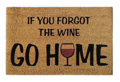 Forgot Wine & Home Printed Natural Coir Doormat