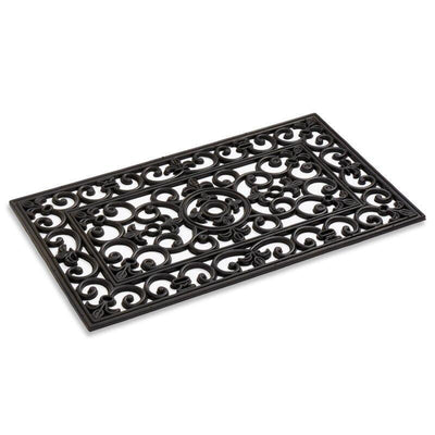 French Lily Doormat Rubber Doormats Doormats, Premium, Recycled, Rubber, Stylish, Weatherproof - DC Home 