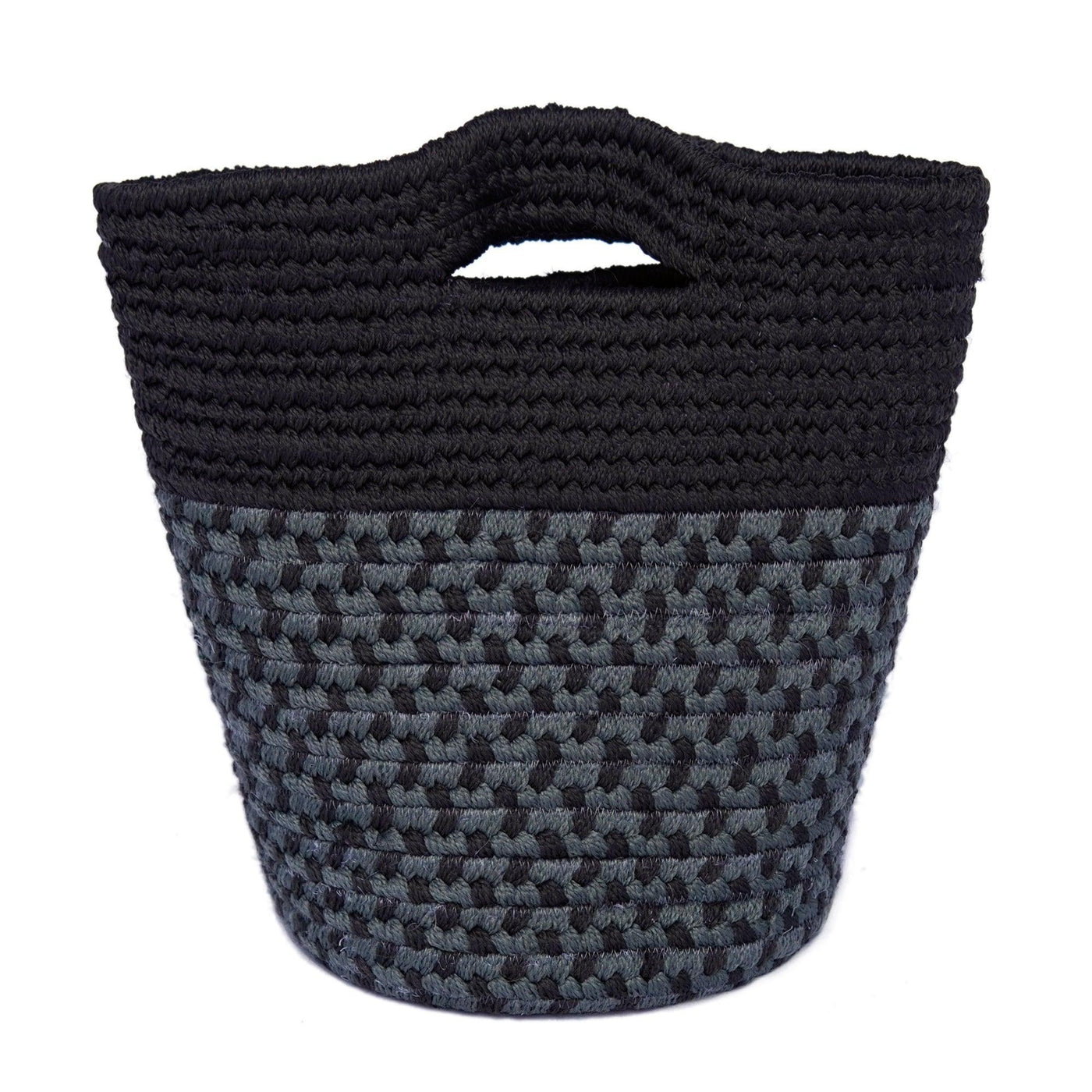 Glasgow Grey/Black Olefin Fiber Basket