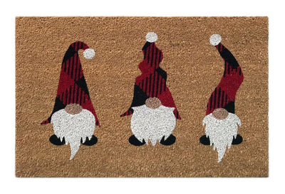 Gnomies Together Printed Natural Coir Doormat