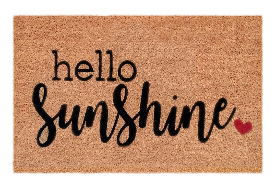 Hello Sunshine Printed Natural Coir Doormat