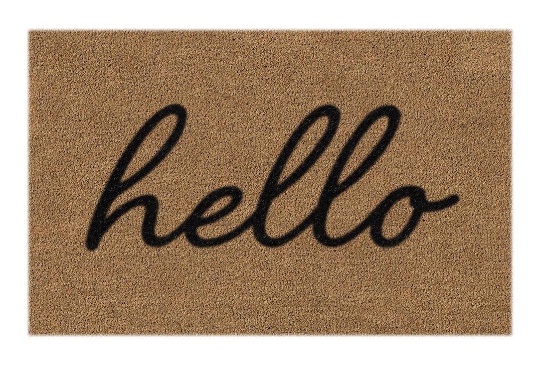 Hello DC Coir Doormat Printed Natural Coir Doormat