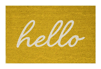 Hello DC Coir Doormat Printed Natural Coir Doormat