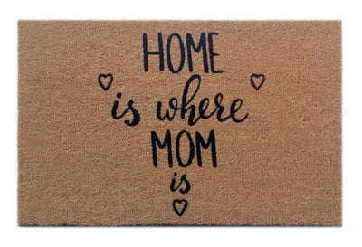 Home & Mom Printed Natural Coir Doormat