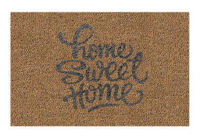 Home Sweet Home Handwritten Style Printed Natural Coir Doormat