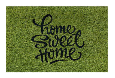 Home Sweet Home Handwritten Style Printed Natural Coir Doormat