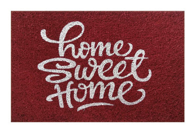 Home Sweet Home Handwritten Style Printed Natural Coir Doormat