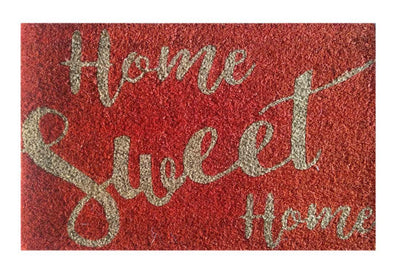 Home Sweet Home Script Printed Natural Coir Doormat