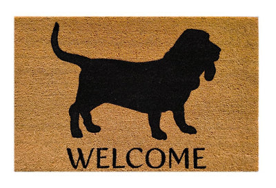 Hound Welcome Printed Natural Coir Doormat