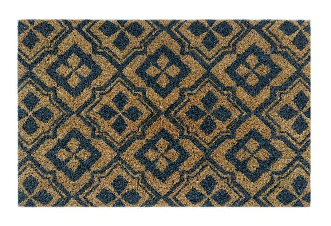 Kaleido Bloom Printed Natural Coir Doormat