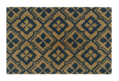 Kaleido Bloom Printed Natural Coir Doormat