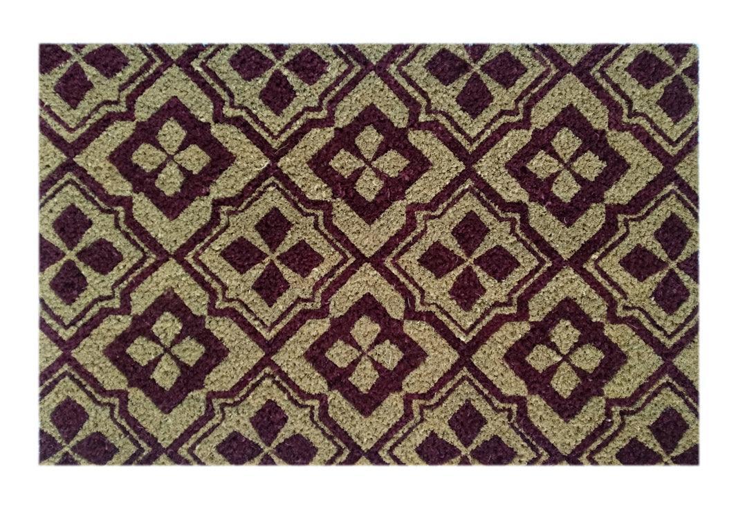 Kaleido Bloom Printed Natural Coir Doormat