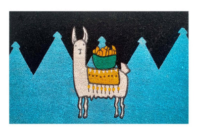 Lama Drama Printed Natural Coir Doormat