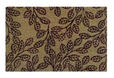 Leaf Vine Printed Natural Coir Doormat