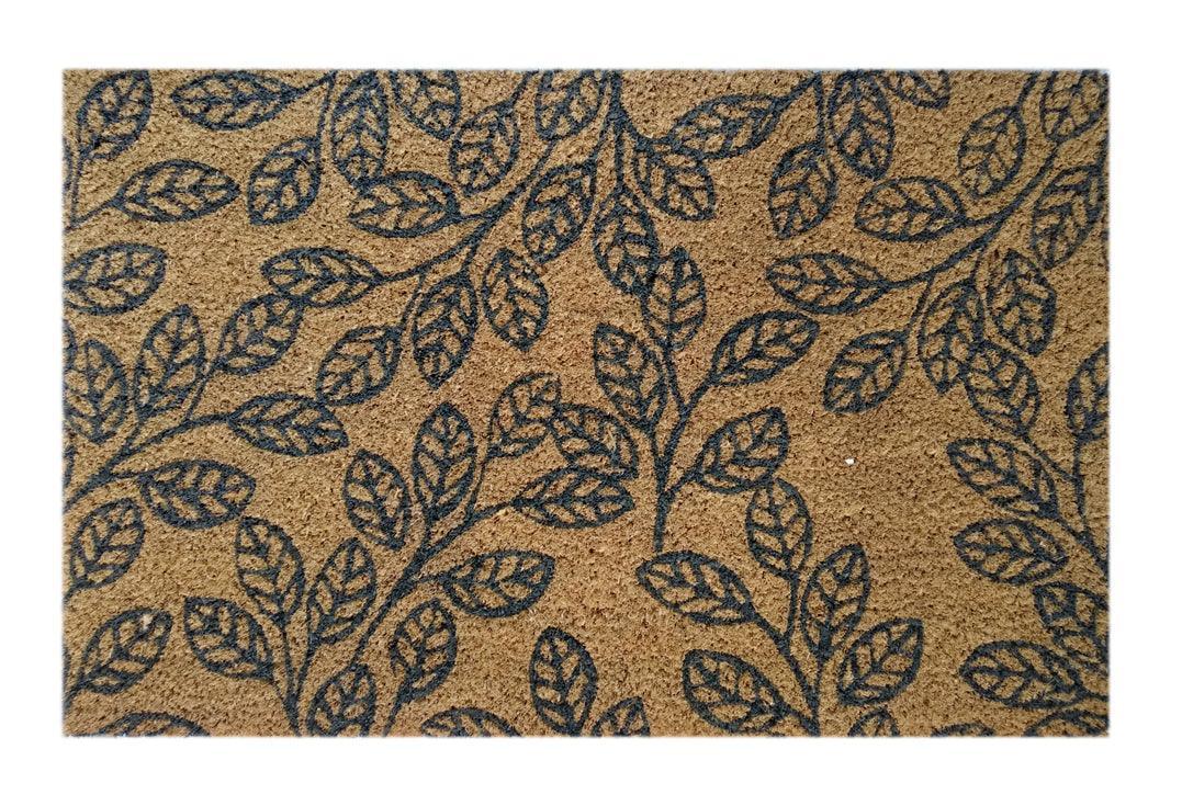 Leaf Vine Printed Natural Coir Doormat