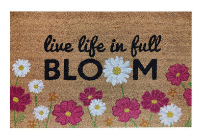 Life in Bloom Printed Natural Coir Doormat,Outdoor mats