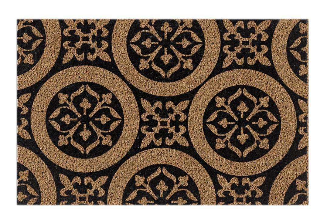 Mandala DC Classic Printed Natural Coir Doormat, Outdoor mats