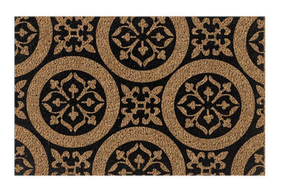 Mandala DC Classic Printed Natural Coir Doormat, Outdoor mats