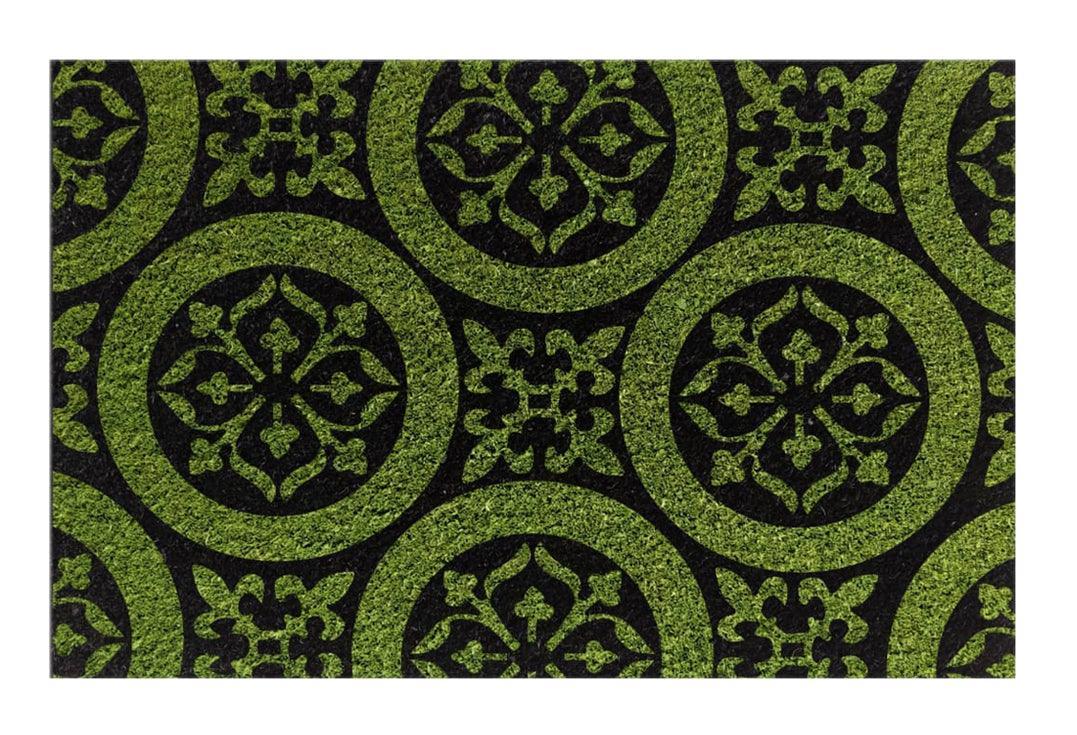 Mandala DC Classic Printed Natural Coir Doormat, Outdoor mats