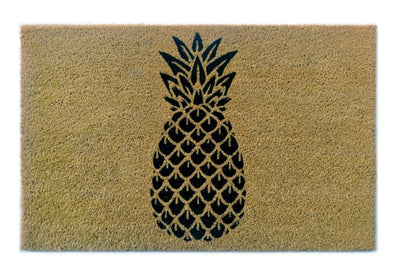 Pineapple Noir Printed Natural Coir Doormat, Outdoor mats