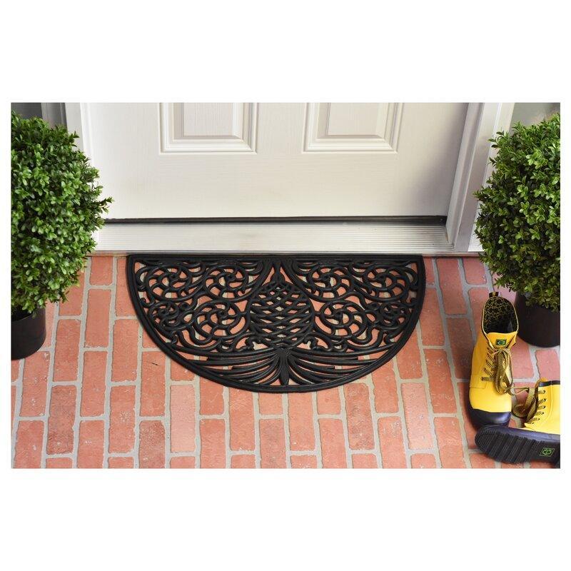 Renaissance Pineapple Doormat Rubber Doormats Doormats, Half Round, Premium, Recycled, Rubber, Semi Circle, Stylish, Weatherproof - DC Home 