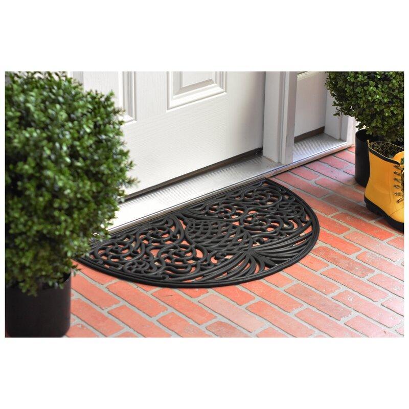 Renaissance Pineapple Doormat Rubber Doormats Doormats, Half Round, Premium, Recycled, Rubber, Semi Circle, Stylish, Weatherproof - DC Home 