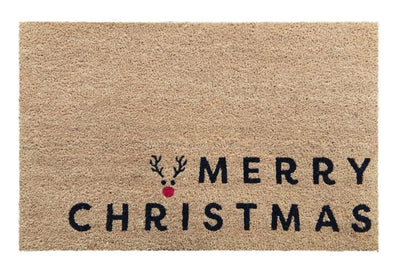 Rudolph Christmas Script Doormat Doormats Brush, Coco, Coir, Doormats, Premium - DC Home 