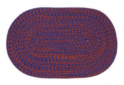 Salda Tablemat, Light Rust/Cobalt Blue Tablemat Braid, Braided, Polypropylene, PP, Premium, Stylish - DC Home 