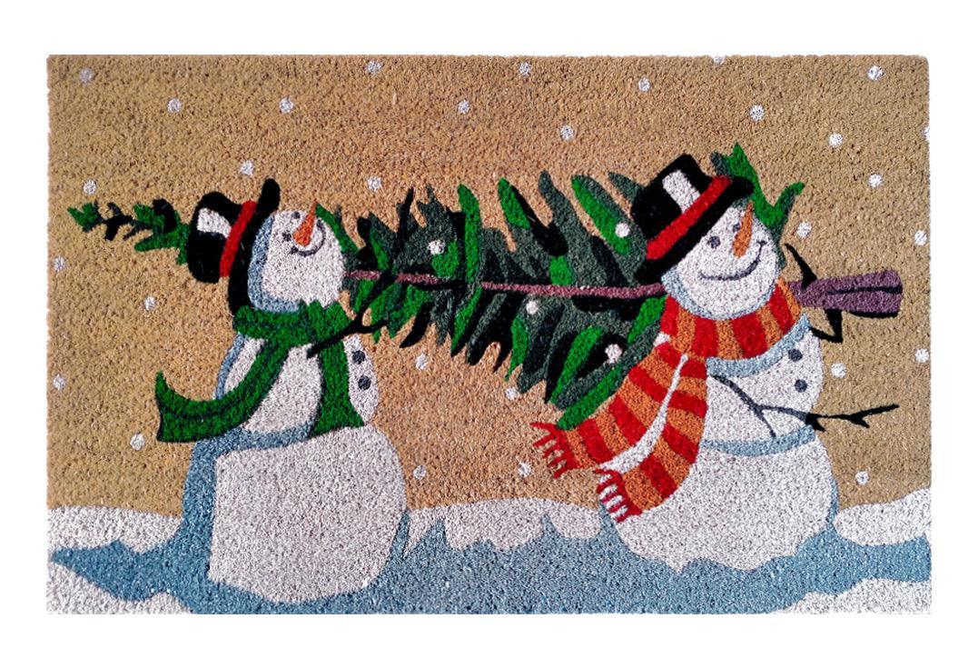 Snowman Timber Doormat Doormats Brush, Coco, Coir, Doormats, Premium - DC Home 